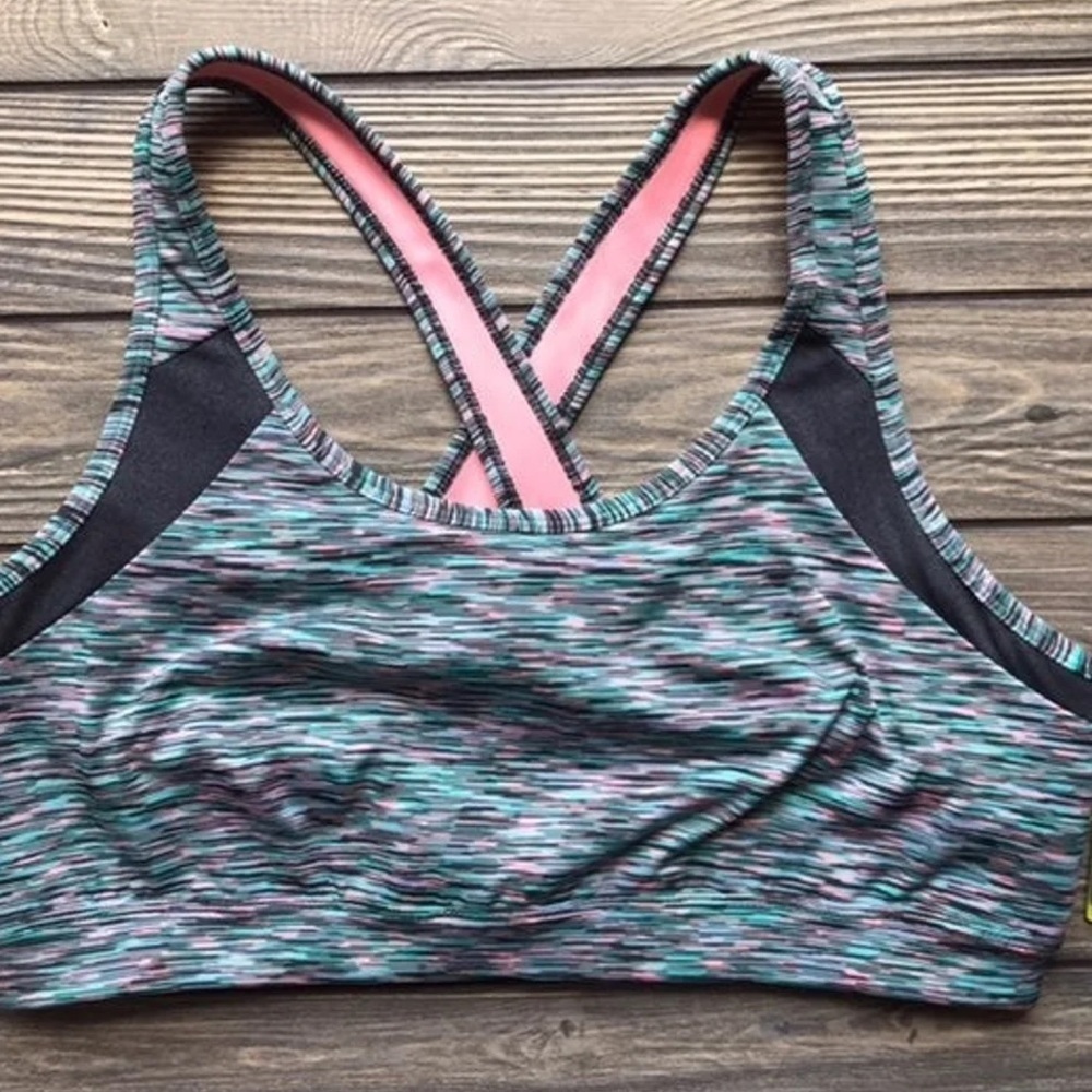 Tek gear medium support cross back sports bra